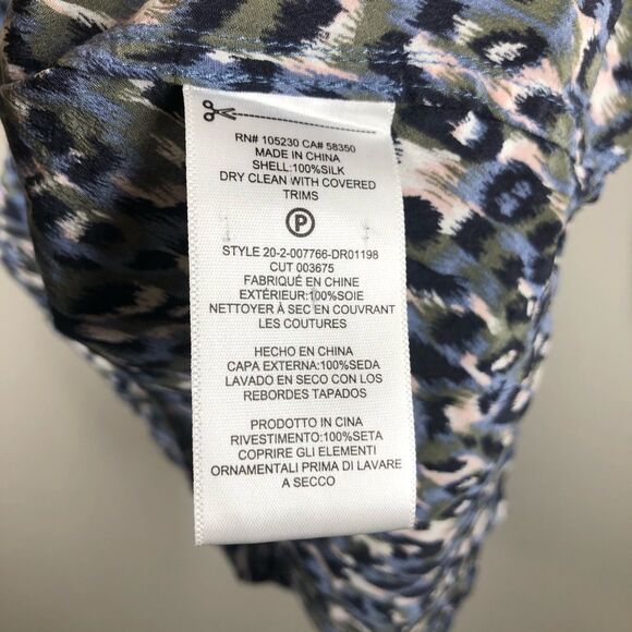 Equipment Femme Silk Shirt Dress Long Sleeve Animal Print Size Small - Picture 6 of 7